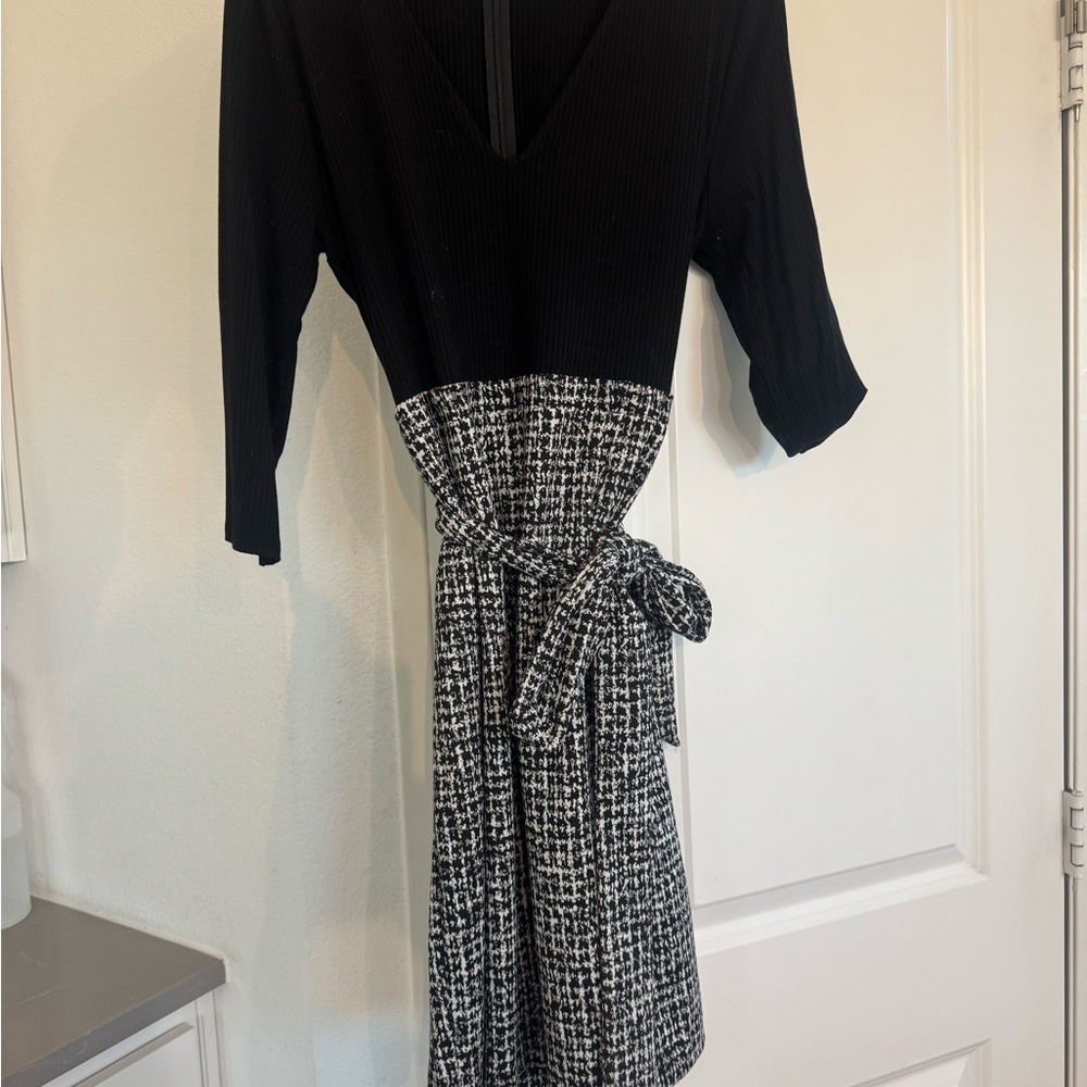 Express Black and White Dress